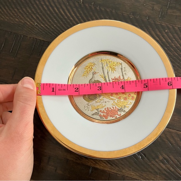 Vtg 24k Gold Karat Chokin Art japanese plate - Picture 5 of 5